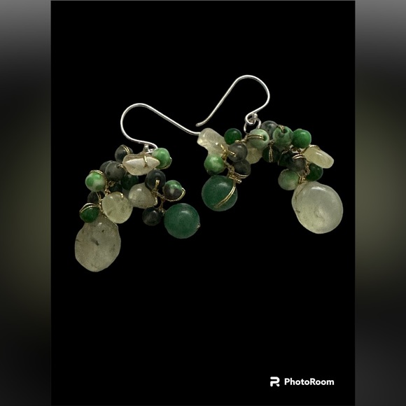 Novica Dangle Earrings in Shades of Green - Picture 2 of 4